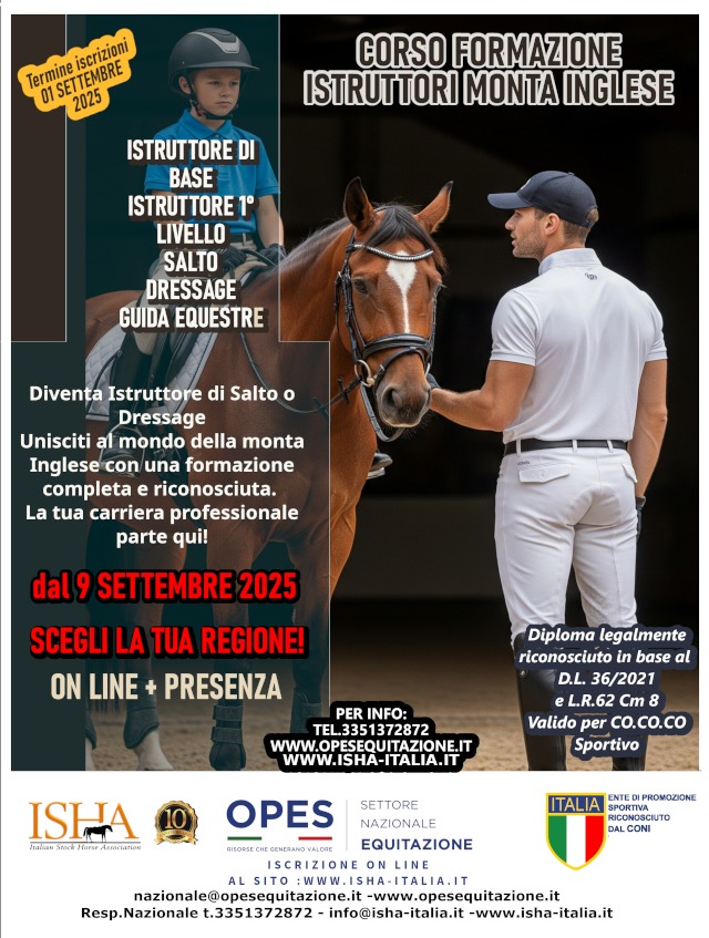 🟡 Corso Istruttori di Monta Inglese 🟡 Corso Istruttori di Monta Inglese